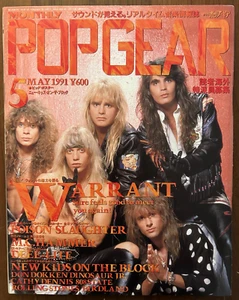 POP GEAR April 1991 WARRANT Japanese Music Magazine (Poster booklet included) - Picture 1 of 17