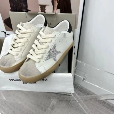 Golden Goose Women Leather Retro Casual Flats Shoes Lace Up Shoes
