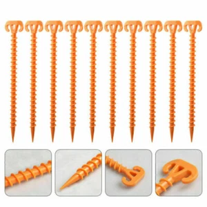 10x Heringe Bodenanker Erdnägel Spiral Schraube Zeltheringe 20cm Winddichte - Bild 1 von 11