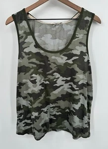 Lucky Brand Pajama Set Women XXL Green Camo Tank Top Shorts Comfy - Picture 1 of 12