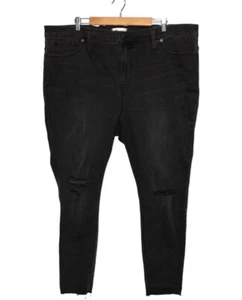 MADEWELL | Schwarze 9” Mid-Rise Distressed Stretch Skinny Jeans Gr. 37 - Bild 1 von 9