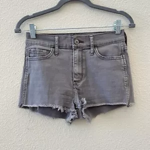 Hollister Short shorts Low Rise Medium Gray Wash Denim Shorts 3 W26 Casual - Picture 1 of 8