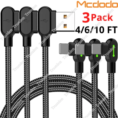 Paquete de 3 cables de carga rápida USB para teléfono para iPhone 14 13 12 11 8 X iPad Foto 1 de 4