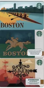 3 DIFFERENT REGIONAL BOSTON RETIRED STARBUCKS GIFT CARDS - Picture 1 of 1