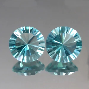 Par de piedras preciosas genuinas sueltas de fluorita natural verde redondo de 5,89 quilates 9 mm - Imagen 1 de 3