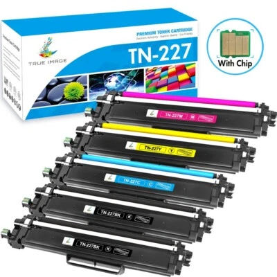 5PK High Yield TN227 BK/C/Y/M Toner For Brother HL-L3270CDW L3210CW With Chip - Image 1 of 4