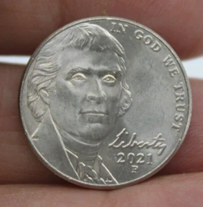 Moneta da cinque centesimi US 2021P Jefferson Nickel #2 - Foto 1 di 4