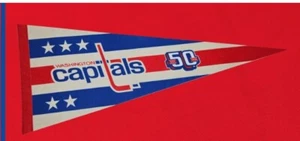 2024 Washington Capitals Pennant NHL 2024-25 50th Anniversary SGA 10/23/24 - Picture 1 of 4