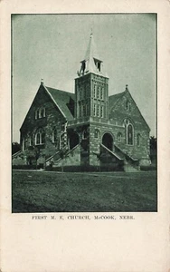Postcard ~ McCook, Nebraska, First M.E. Church - Bild 1 von 2
