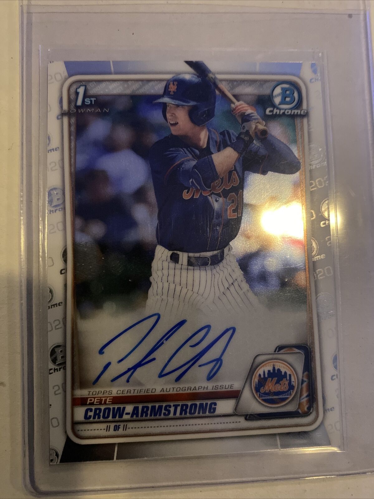 Pete Crow-Armstrong 2020 Bowman Chrome Draft Auto Chicago Cubs
