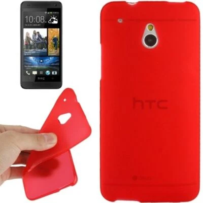 Custodia Protettiva TPU Case per Cellulare HTC One Mini M4 Rosso Trasparente - Immagine 1 di 4