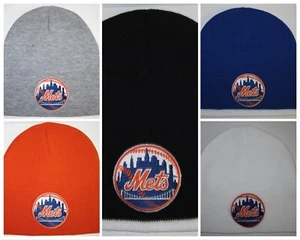 New York Mets Beanie ️Strickkappe ️Mütze ️Klassischer MLB Patch/Logo ️5 Farben ️NEU - Bild 1 von 9