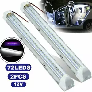 2PCS Bright 72 LED Ceiling Car Interior Strip Light Bar Lamp Trailer Camper - Picture 1 of 12