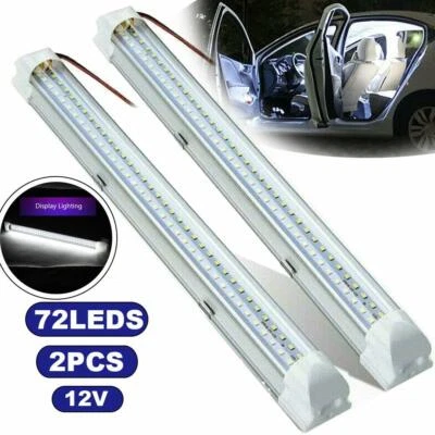 2PCS Super Bright 72LED Ceiling Car Interior Strip Light Bar Lamp Trailer Camper - Image 1 of 4