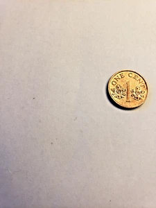 ONE CENT COINS: 1995 Singapore / Singapura Twenty / 1 Cents Coin UNC - Picture 1 of 2