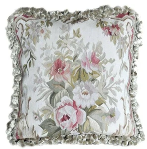 Funda de almohada tejida a mano para duendes franceses cojín de tapiz 18x18 - Imagen 1 de 10