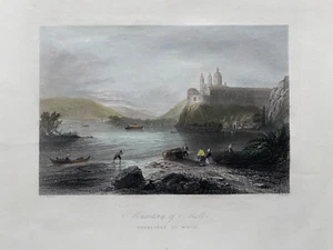 1840 Antique Print; Monastery of Melk, Danube, Austria after Bartlett - Picture 1 of 2