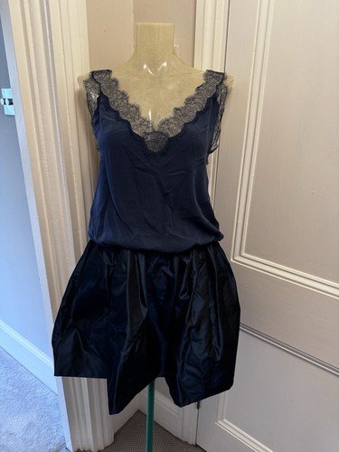 Abito Christian Dior in seta blu acqua taglia FR 36 UK 8