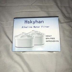Hskyhan Alkaline Water Filter - Replacement Pitcher Water Filter Cartridges- New - Picture 1 of 6