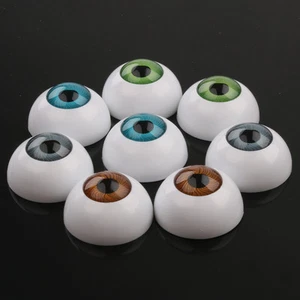 8 STCK. 26 mm halbrunde Acrylpuppe Bär Handwerk Kunststoff Augen Augapfel für Halloween - Bild 1 von 3