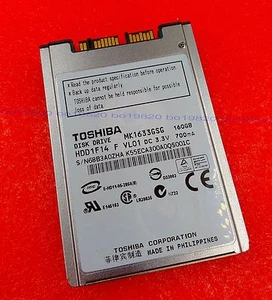 Toshiba 160 GB,Internal,5400 RPM,1.8" (MK1633GSG) Hard Drive HDD - Picture 1 of 4