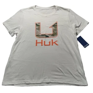 Huk Style Women's Short-Sleeve T-Shirt- White - XL - Picture 1 of 5