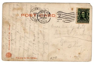 B776- US - 1908 Wayne County Court House Post Card w/ Scott # 300 to Ohio - Picture 1 of 2