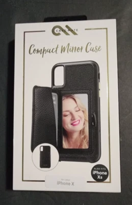 CaseMate Case Mate Compacto Espejo Billetera Estuche para iPhone X y iPhone XS - Negro Foto 1 de 2