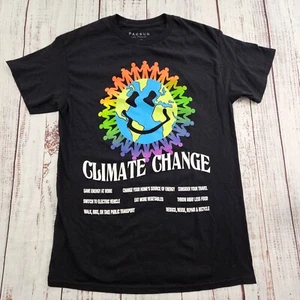 Climate Change PacSun Schwarz Kurzarm Baumwolle T-Shirt Herren M - Bild 1 von 9