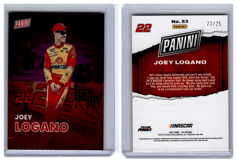 2022 Panini National Silver Pack Purple Parallel Joey Logano 23/25 - Image 1 of 1