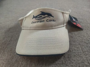 Sea World Discovery Cove Visor Hat Cap One Size Nu-Fit Stretch Fitted Caps - Picture 1 of 10