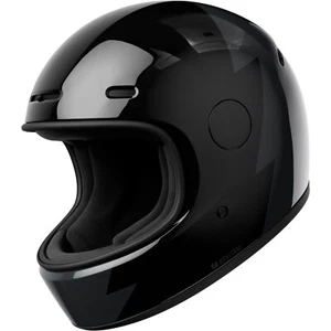 Retro Motorcycle Helmet S - John Doe Jd/ One Signature Black-Grey - Classic - Picture 1 of 9