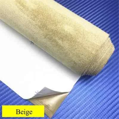 Self Adhesive Faux Suede Fabric Wrap Film Sticker Stretch DIY Car Interior-Craft - Image 1 of 4