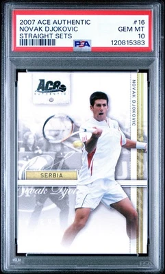 Novak Djokovic 2007 Ace Authentic Straight Sets PSA 10 GEM MT #16 - Image 1 of 2