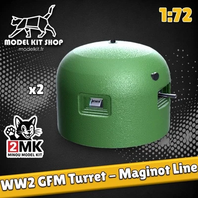 1:72 - WW2 - LIGNE MAGINOT - BUNKER - TOURELLE GFM by modelkit.fr