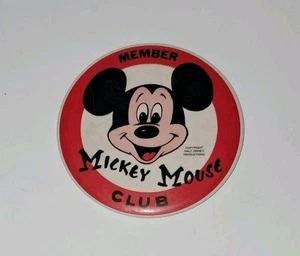 Mickey Mouse Club Pin Member 1960s-70s 3.5 in. Pinback Button Disney Vintage - Picture 1 of 2