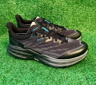 Hoka One One Speedgoat 5 GTX Men's Size 10 D Black Spike Trail Running Shoes - Image 1 of 4