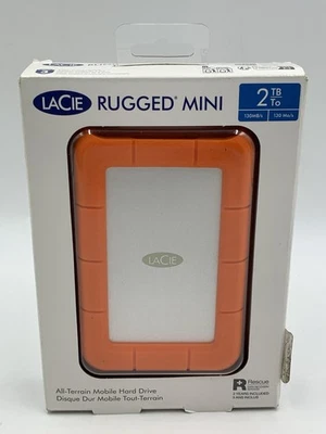 LaCie Rugged Mini 2TB External Hard Drive Portable HDD - USB 3.0/2.0 #LAC9000298 - Image 1 of 4