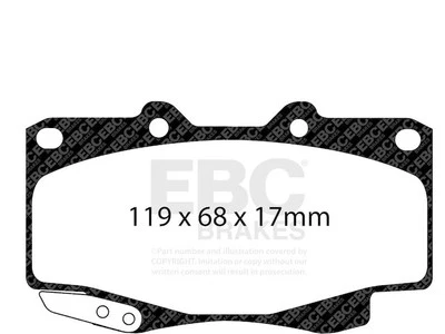 For 1999-2004 Toyota Tacoma Brake Pad Set Front EBC 39949XCPT 2000 2001 2002 - Imagem 1 de 4