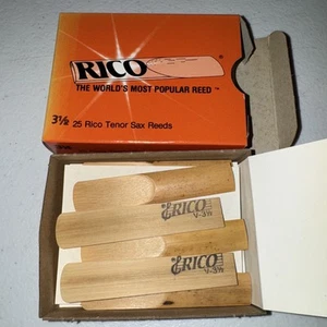Nos Rico Saxophone Reeds 3.5 Strength Open Box Of 17 New Premium Reeds - Picture 1 of 4