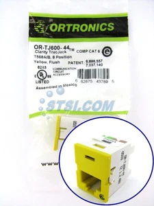 Ortronics Clarity TracJack OR-TJ600-44 Jack Cat6, Giallo ~STSI - Foto 1 di 3