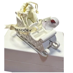 Pandora 2014 Holiday Schlitten Porzellan Ornament mit Etui & Box - Bild 1 von 10