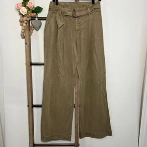 Pantalone palazzo Sundance nuovo con etichetta marrone gamba larga taglia sei - Foto 1 di 8