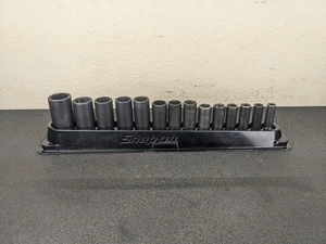 #bm401 Snap-On 214SIMFMYA 14 Pc 3/8" Drive 6 Pt Metric Deep Impact Socket Set - Picture 1 of 21