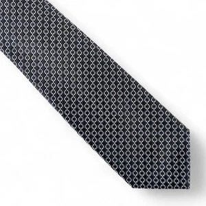 Perry Ellis Portfolio Men's Schaeffer Mini Link Tie Necktie Black Classic 3" $55 - Picture 1 of 4