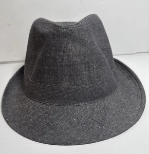 Stetson Fedora Hat Cap Adult Med Grey Linen Blend Casual VGC 57cm - Picture 1 of 13