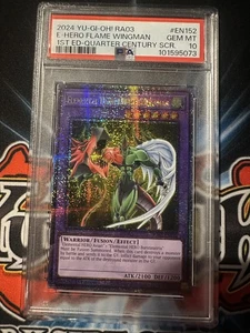 Elemental Hero Flame Wingman - Quarter Century Secret Rare - RA03 - PSA 10 - Picture 1 of 3