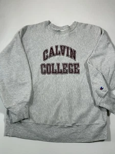 Vintage Champion Reverse Weave Warmup Sweatshirt Herren XL Calvin College Crewneck - Bild 1 von 8