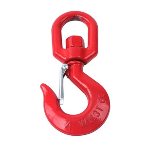 3 Ton Locking Swivel Hook 5/8" G80 Lifting Swivel Hook Rigging with Safety Latch - Picture 1 of 15