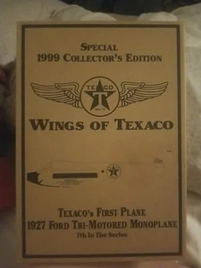 Wings of Texaco Collector's 1927 Ford Tri-Motored Monoplane 7th In Series w/Box - Picture 1 of 2